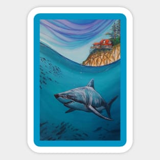 Great White Shark Under the Sea Sticker